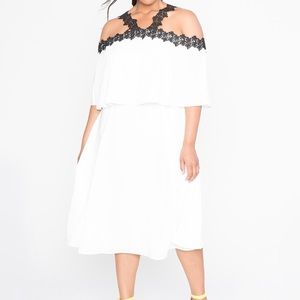 Eloquii Off the shoulder Lace Detail Dress😍